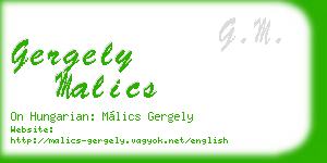 gergely malics business card
